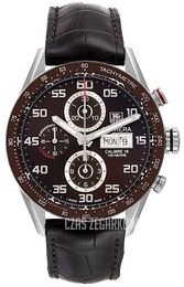 TAG Heuer Carrera Brązowy/Skóra Ø43 mm CV2A1S.FC6236