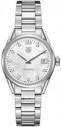 TAG Heuer TAG Heuer Carrera Lady Biały/Stal Ø32 mm WAR1314.BA0773