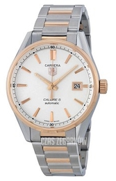 TAG Heuer Carrera Biały/Stal w kolorze różowego złota Ø39 mm WAR215D.BD0784