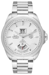 TAG Heuer Grand Carrera Calibre 8RS Grande Date And GMT Biały/Stal Ø42.5 mm WAV5112.BA0901
