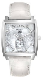 TAG Heuer Monaco Biały/Skóra WAW131B.FC6247
