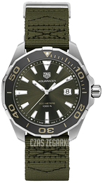 TAG Heuer Aquaracer Zielony/Tkanina Ø43 mm WAY101E.FC8222