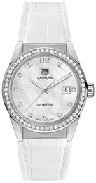 TAG Heuer Carrera Lady Srebrny/Guma Ø36 mm WBG1315.FC6412