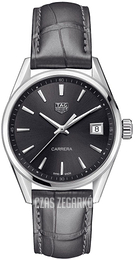 TAG Heuer Carrera Lady Szary/Skóra Ø36 mm WBK1313.FC8260