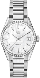 TAG Heuer Carrera Lady Biały/Stal Ø36 mm WBK1316.BA0652