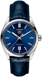 TAG Heuer Carrera Niebieski/Skóra Ø39 mm WBN2112.FC6504