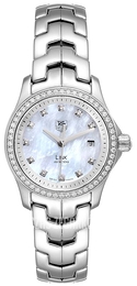 TAG Heuer Link 27.3 mm Diamond Dial And Bezel Biały/Stal Ø27 mm WJF1319.BA0572