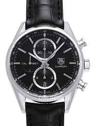 TAG Heuer Carrera Calibre 1887 Automatic Chronograph Czarny/Skóra Ø41 mm CAR2110.FC6266