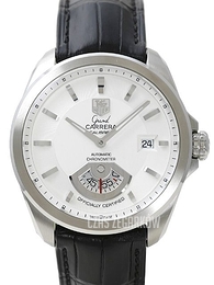 TAG Heuer Grand Carrera Calibre 6RS Automatic Biały/Skóra Ø40.2 mm WAV511B.FC6224