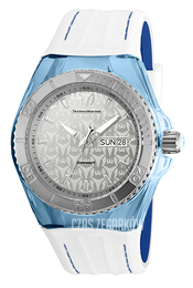 Technomarine Cruise Monogram Srebrny/Guma Ø44 mm TM-115154