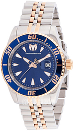 Technomarine Manta Sea Niebieski/Stal w kolorze różowego złota Ø42 mm TM-220084