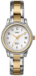 Timex Classic Biały/Stal w odcieniu złota Ø26 mm T25771