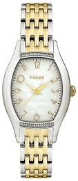 Timex Biały/Stal w odcieniu złota T2M590