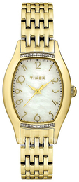 Timex Biały/Stal w odcieniu złota T2M591