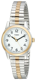 Timex Classic Elevated Biały/Stal w odcieniu złota Ø25 mm T2N068