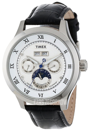 Timex Biały/Skóra Ø43 mm T2N294AB