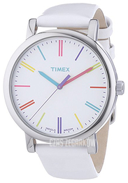 Timex Classic Biały/Skóra Ø38 mm T2N791D7