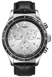 Timex Srebrny/Skóra Ø45 mm T2N820