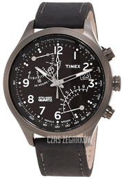 Timex Czarny/Skóra Ø43 mm T2N930DH