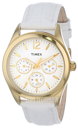 Timex Biały/Skóra Ø35 mm T2P071KW