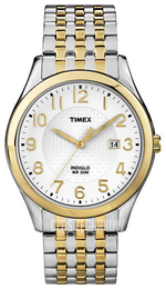 Timex Classic Elevated Biały/Stal w odcieniu złota Ø38 mm T2P202