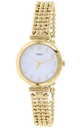 Timex Biały/Stal w odcieniu złota Ø30 mm T2P205