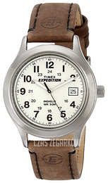 Timex Expedition Biały/Skóra Ø37 mm T49870