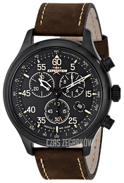 Timex Expedition Czarny/Skóra Ø43 mm T49905D7