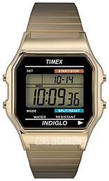 Timex Classic Ekran LCD/Stal w odcieniu złota T78677PF