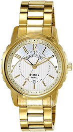 Timex Biały/Stal w odcieniu złota Ø40 mm TI000E31600