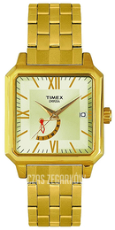 Timex Beżowy/Stal w odcieniu złota TI000O70300