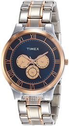 Timex Niebieski/Stal w kolorze różowego złota Ø43 mm TW000K112