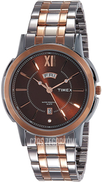 Timex Brązowy/Stal w kolorze różowego złota Ø44 mm TW000U312