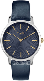 Timex Niebieski/Skóra Ø34 mm TW2R36300
