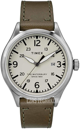Timex Kremowy/Skóra Ø40 mm TW2R71100