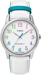 Timex Easy Reader Biały/Skóra Ø38 mm TW2T28400