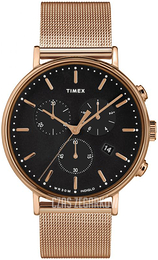 Timex Czarny/Stal w kolorze różowego złota Ø41 mm TW2T37100