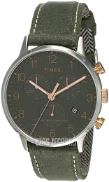 Timex The Waterbury Zielony/Skóra Ø40 mm TW2T71400