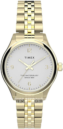 Timex Biały/Stal w odcieniu złota Ø34 mm TW2T74800