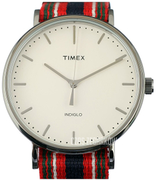 Timex Biały/Tkanina Ø41 mm TW2T97800LG