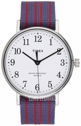 Timex Biały/Tkanina Ø42 mm TW2T98300LG