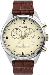 Timex Beżowy/Skóra Ø42 mm TW2U04500D7