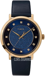 Timex Niebieski/Skóra Ø38 mm TW2U41100