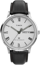 Timex The Waterbury Biały/Skóra Ø40 mm TW2U88400