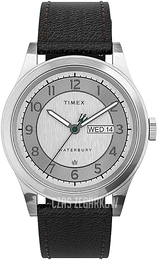 Timex The Waterbury Srebrny/Skóra Ø40 mm TW2U90200