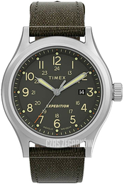 Timex Expedition Zielony/Skóra Ø41 mm TW2V07100