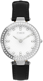 Timex City Biały/Skóra Ø32 mm TW2V45200