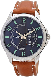 Timex Niebieski/Skóra Ø45 mm TWEG16500