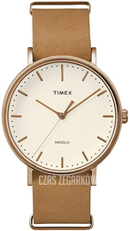 Timex Fairfield Biały/Skóra Ø41 mm TWF3C8160