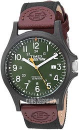 Timex Zielony/Skóra Ø39.4 mm TWF3C8430